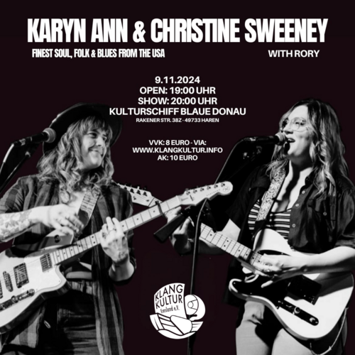 Tickets kaufen für Karyn Ann & Christine Sweeney w/ Rory am 09.11.2024