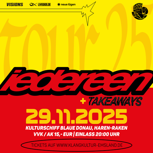 Tickets kaufen für iedereen am 29.11.2025