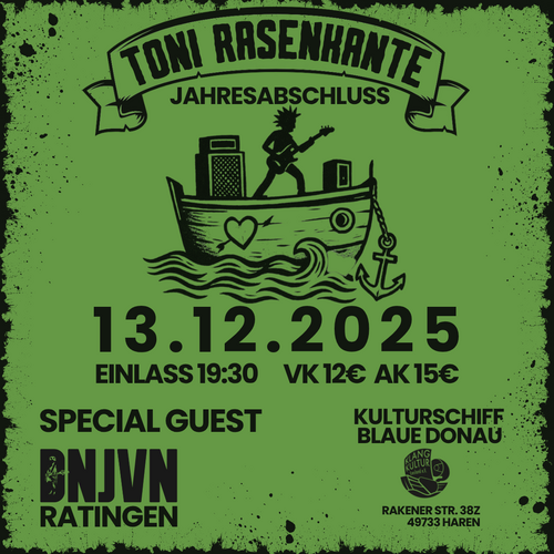 Tickets kaufen für Toni Rasenkante am 13.12.2025